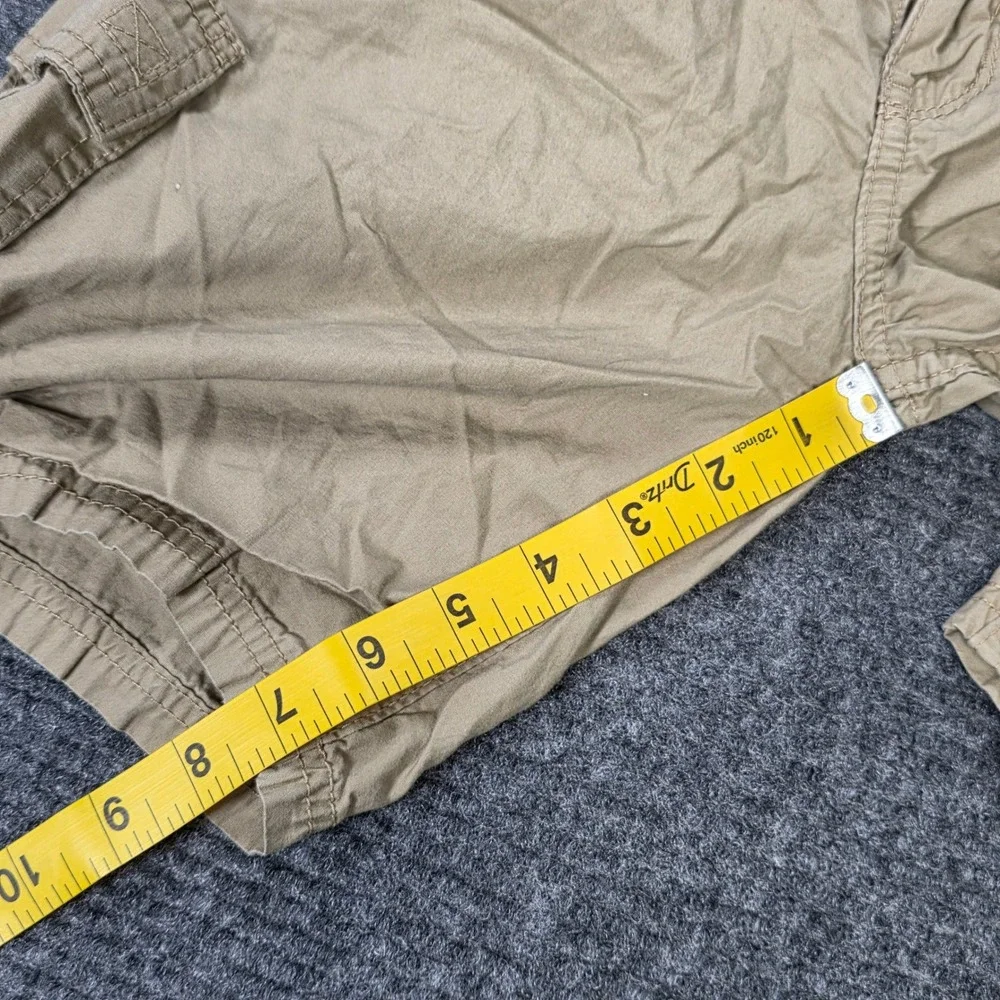 Levis Cargo Shorts Boy's Size 14 Regular Khaki Tan Cotton‎ Zip Elastic Waist